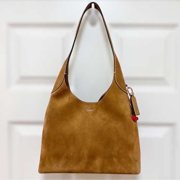 Coach Handbags - Coach Brooklyn 28 Shoulder Bag in Suede Cedar Brown Leather